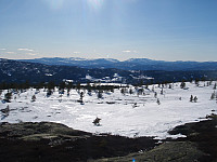 Utsikt fra Lifjell på Blefjell i retning Lifjell i Telemark.