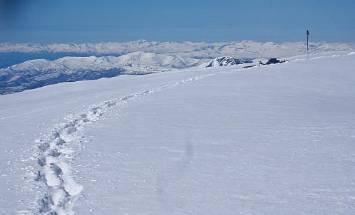 Utsikt nordvestover mot Lofotfjella fra Frostisen. Utrolig flott opplevelse! Dessverre rettferdiggjør aldri bilder den mektighet som naturen fremviser.