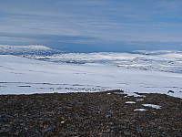 Utsikt fra toppen mot storhavet i nordvest.