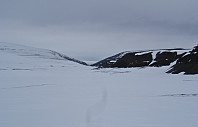 Bjørnskardet sett fra sør. Det nærmeste vi kom noe spektakulært syn på Varangerhalvøya.