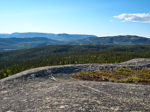 Nautskardfjellet, Bukollen og Urdevassfjell sett fra Hestebrenna.