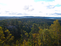 Utsikt østover fra Oksla i Vennesla.