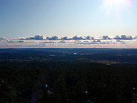 Utsikt mot sørvest fra Rafjellet.