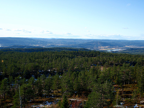 Utsikt mot nordøst fra Rafjellet.