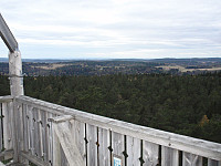 Utsikt vestover fra tårnet på Vardeåsen.