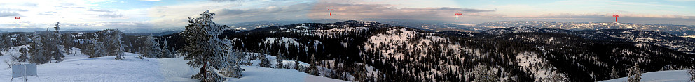 Panorama fra Myrehogget del 1. Beklager kvaliteten, sikten var noe disig.