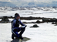 Gaustatoppen sett fra Gavlen en dag i mai.