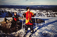 Meg og Stian på toppen av Lauvåsen en fin desemberdag.