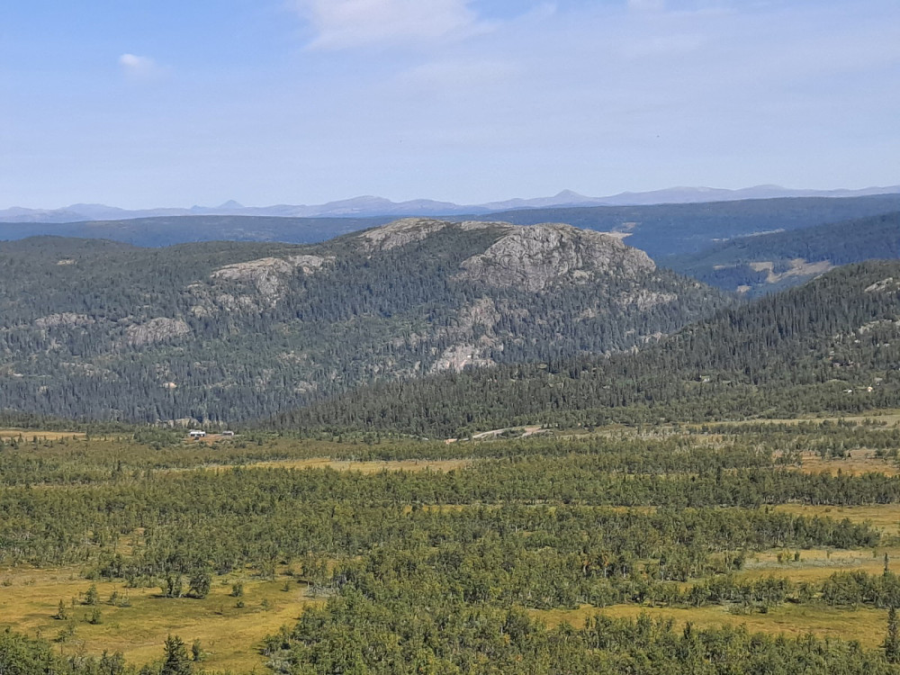 Samme sted, bak Nessettrona bl.a. Sølnkletten og Muen