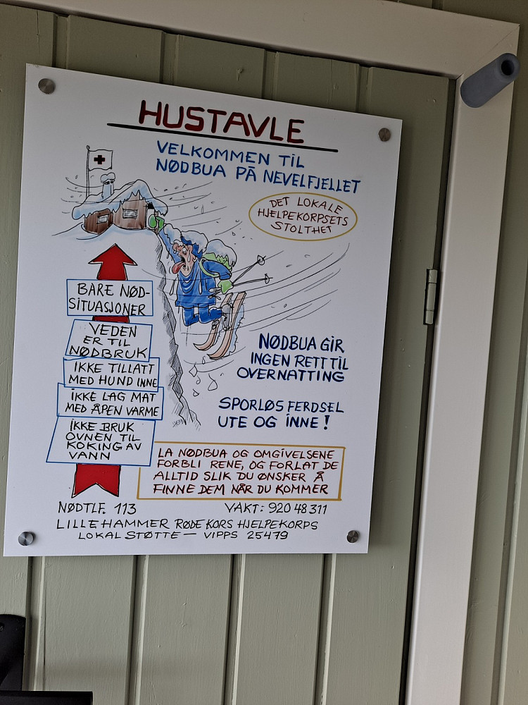 Info i gangen på Nevelhytta