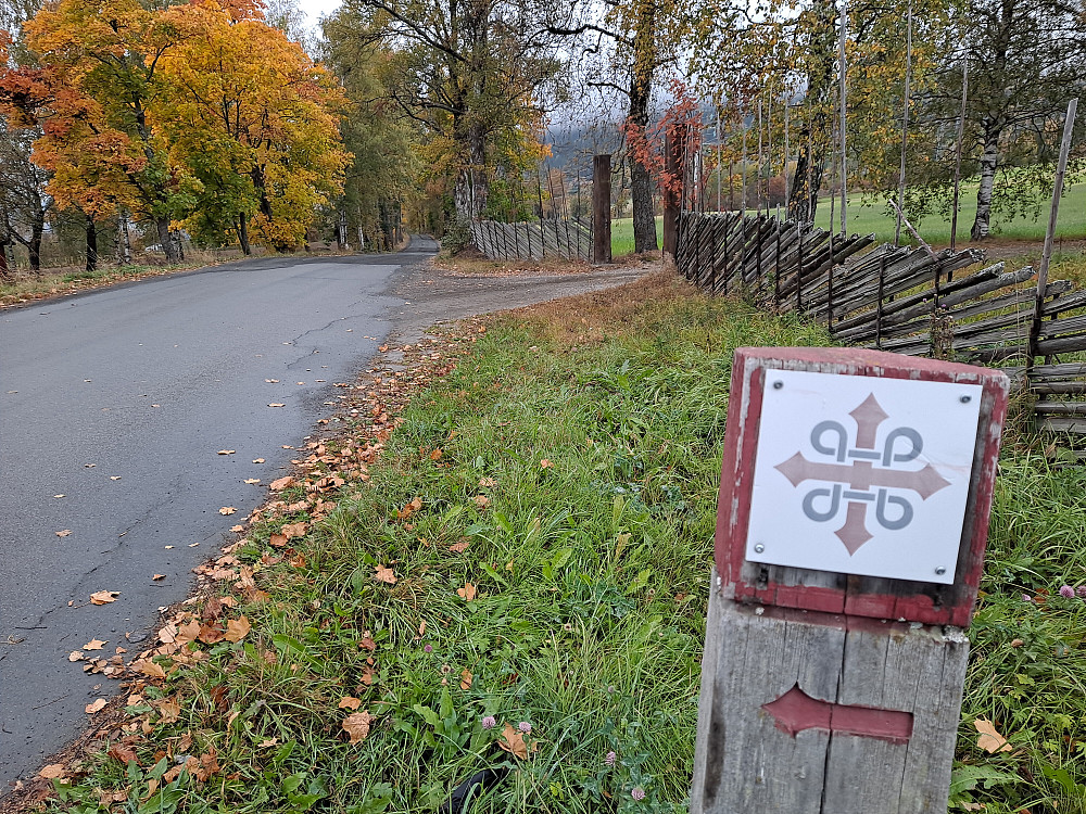 Gikk et lite stykke på Gamlevegen (Pilgrimsleden)