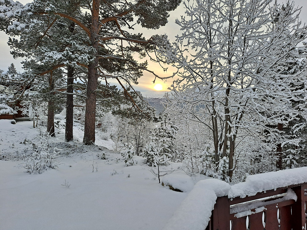 Ved hytta, klar for tur
