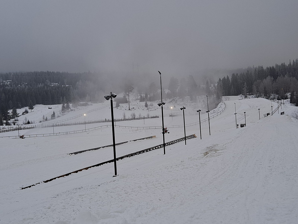 Snøproduksjon på stadion