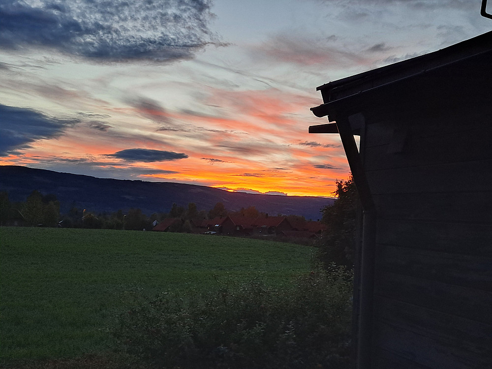 Fint lys en stund etter at jeg kom hjem