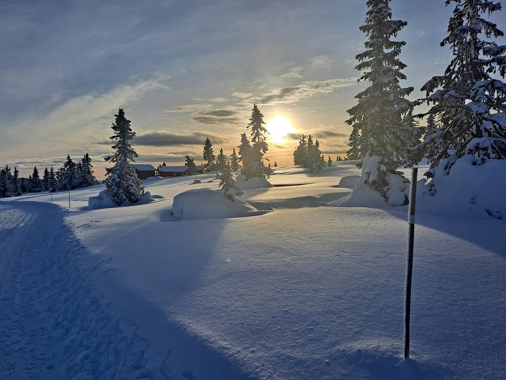 Nærmer meg Sjusjøen igjen