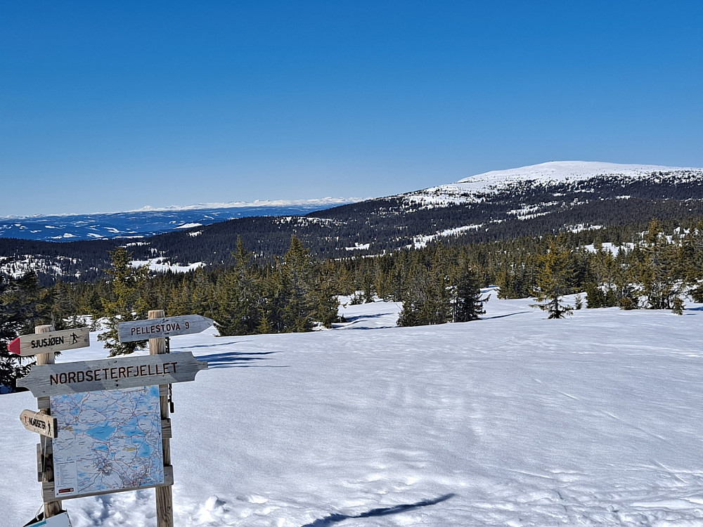 Ved løypekrysset Nordseterfjellet