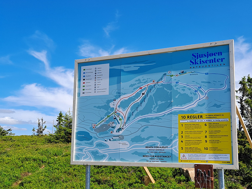 INFO-tavle Sjusjøen Skisenter