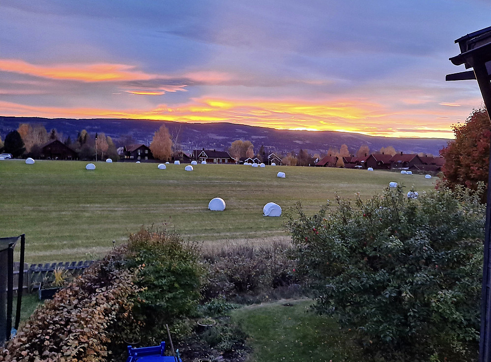 Og i Blestervegen ble det fin solnedgang