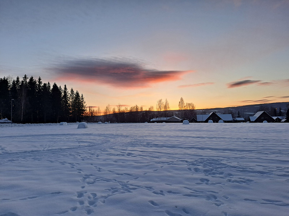 Fint lys på jordet