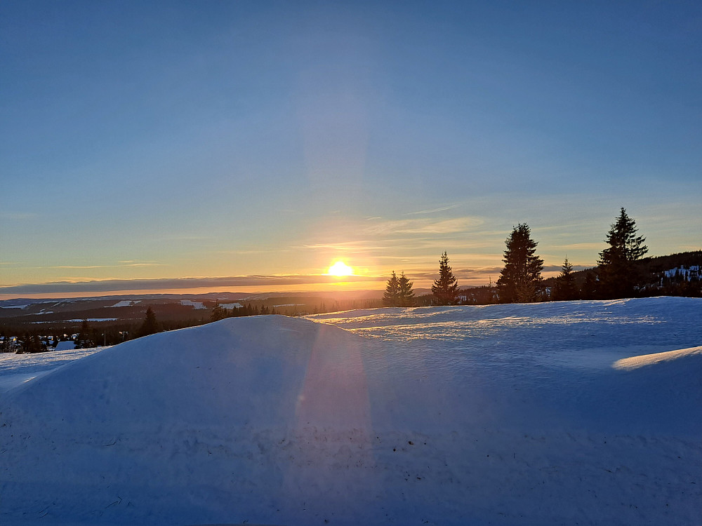 På parkeringa, etter turen