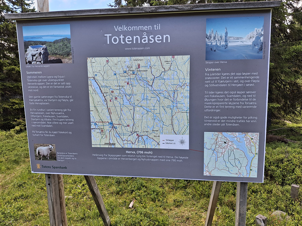 INFO ved parkeringsplassen