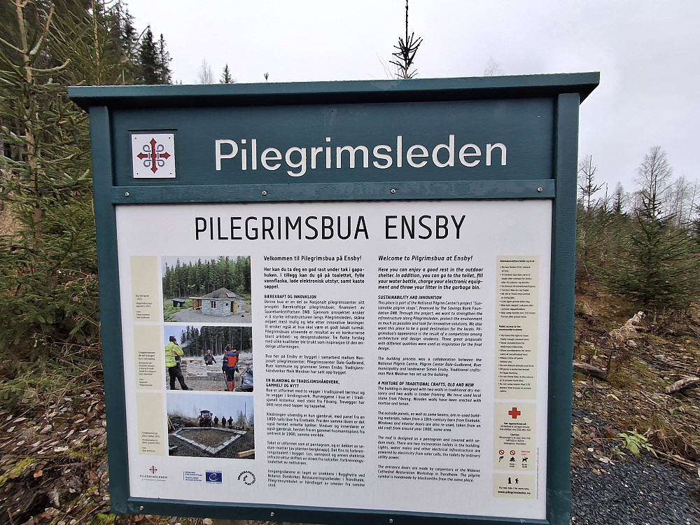 Infotavle om pilgrimsbua