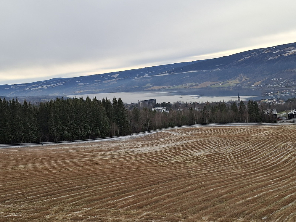 Fra Lysgårdsbakken mot Mjøsa