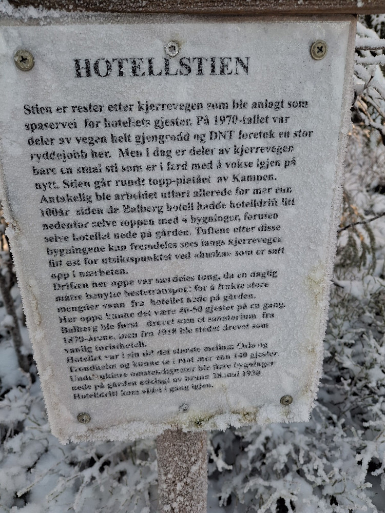 INFo om sti rundt toppen