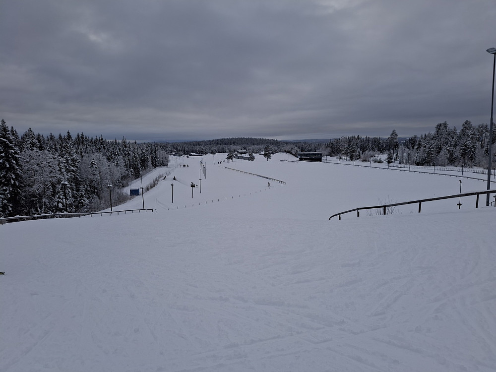 Skistadion fra brua over Sjøsetervegen