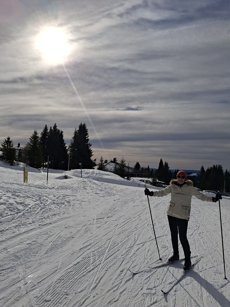 Marit ved turstart på Nordseter