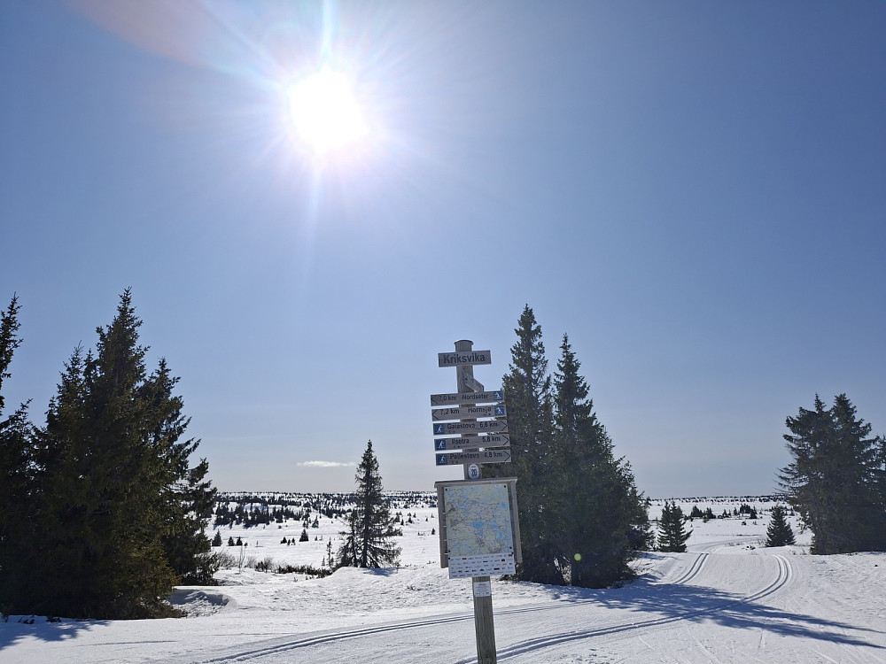 Ved løypekrysset i Kriksvika