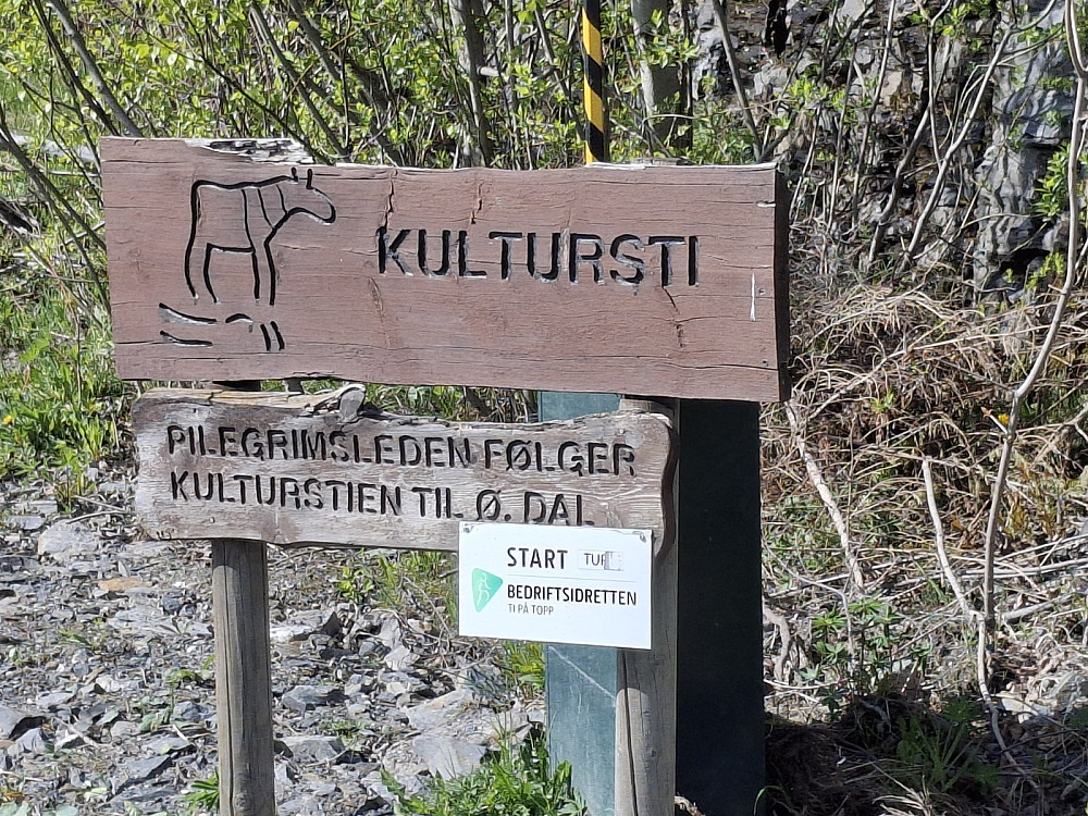 Tibake ved starten på kulturstien