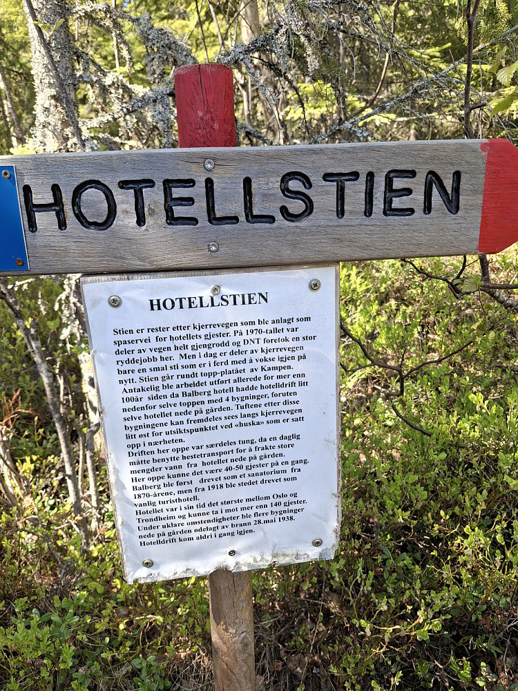 INFO og stien rundt Balbergkampen