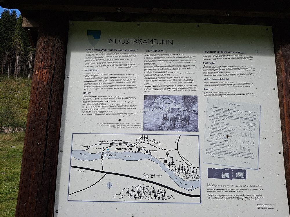 Informasjonstavle ved Bøsbrua