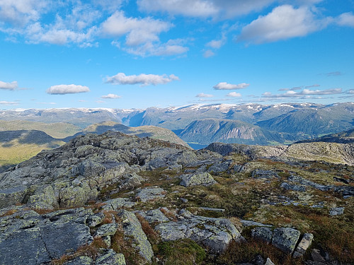 Utsikt fra Gotdalsnipa - Orkja og Grovabreen (blandt anna)