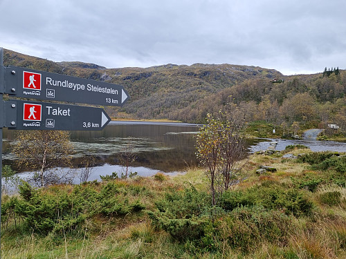 I den andre enden av rundturen. Godt merka rute heile vegen