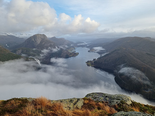Litt tåke inn Dalsfjorden