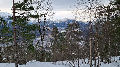 Ikkje mykje utsikt frå toppen av Gravdalsholten
