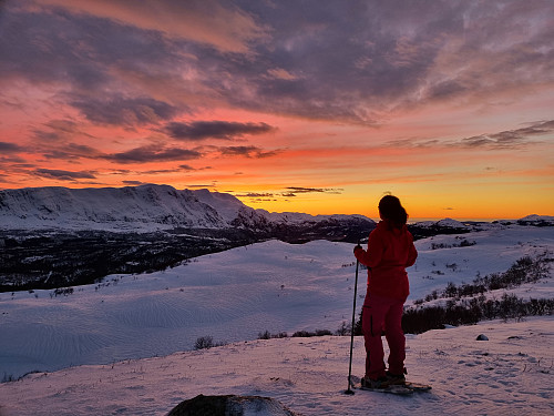 Flott solnedgang på Nordheia