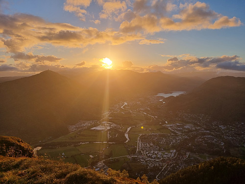 rett før solnedgang ved Viafjellet