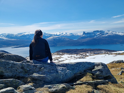 Frå toppen av Sunnevahornet. Utsikt sørover mot Hornelen