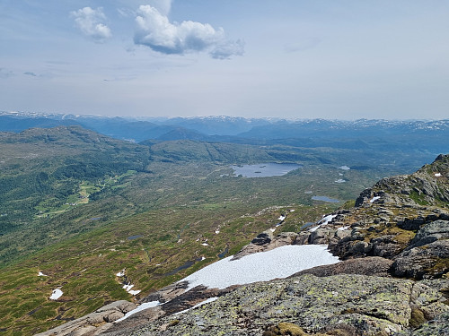 Utsikt frå toppen vest 