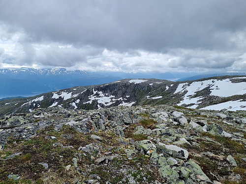 Frå Kjeringafjell. Utsikt mot ruta tilbake. 