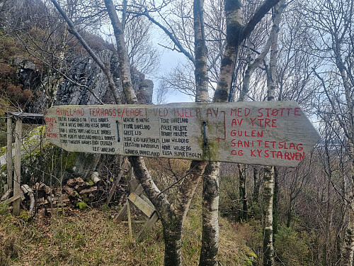 Infoskilt ved Ånneland terrasse