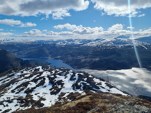 Førdefjorden og Førde sett frå Skåfjellet
