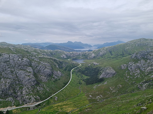 Utsikt mot Måløy og tunellen frå Oldeide