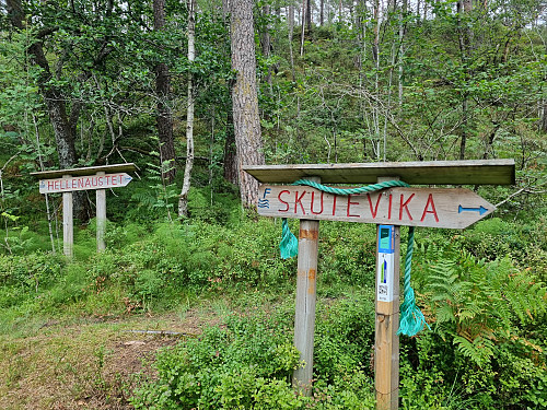 Krysset mellom Hellevika og Skutevika