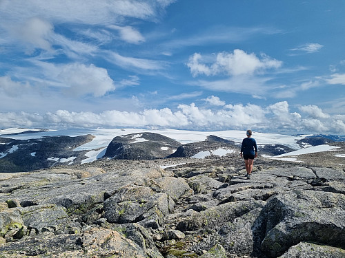Utsikt frå Bjørgja mot Jostedalsbreen