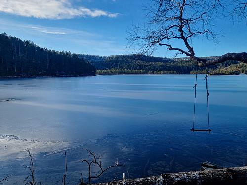 Fint ved Bekkjavatnet denne laurdags morgonen. 