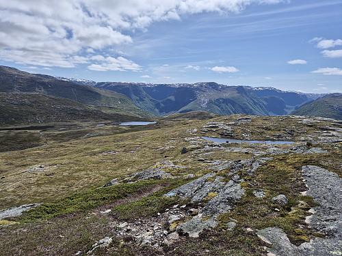 På veg ned mot skaret før vi skulle opp mot Gavlen